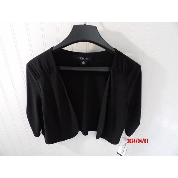 NWT Perceptions Women Black Jacket SIZE 12 - Picture 1 of 4